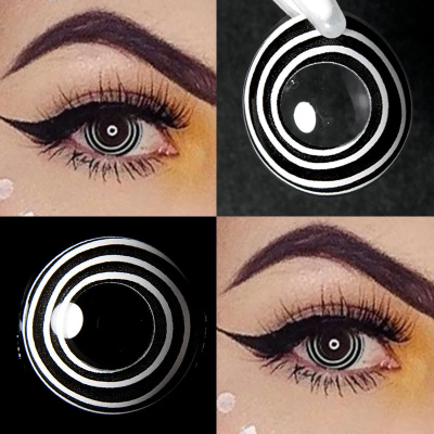 Black & White Spiral lens set