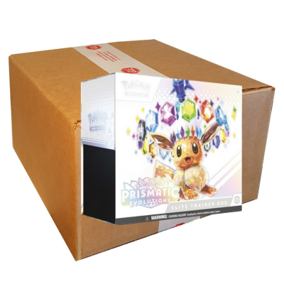 Pokémon Scarlet & Violet Prismatic Evolutions Elite Trainer Box Case